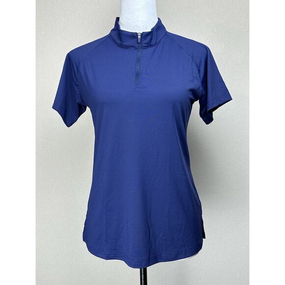 VIDDA Tops - Women’s Size Small Golf Shirt 1/4 Zip Short Sleeve Navy Blue NWT Tennis